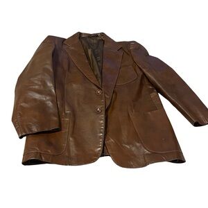 Vintage Nappa Leather Grais Jacket - Vintage Leather Jacket size 46 Reg camel